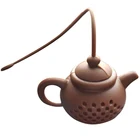 Креативное ситечко для заваривания чая в форме чайника, силиконовый чайный пакетик, фильтр для листьев, диффузор, чайная посуда, аксессуар для чайника, кухонные аксессуары