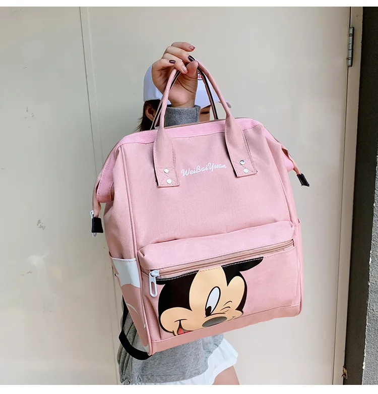 Disney Микки Маус рюкзак женский модный рюкзак кампус дорожная сумка Большая вместительная сумка школьная Студенческая сумка