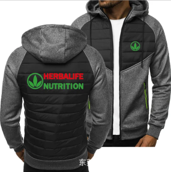 

2021new Men for HERBALIFE NUTRITION Print Spring Autumn Mens Jacket Casual Sweatshirt Long Sleeve Mens zipper Jacket Man Hoody