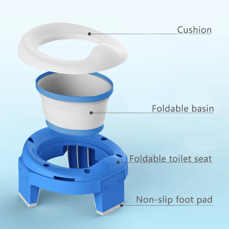 Складное детское сиденье для унитаза дорожное горшка мальчиков портативное