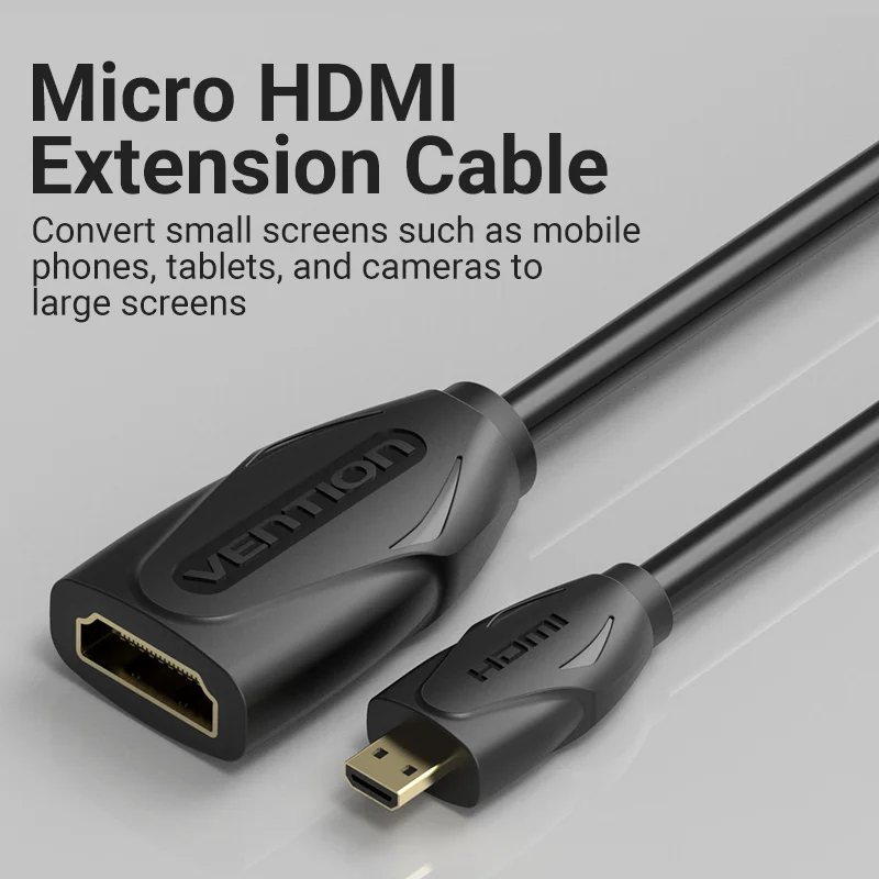 Vention Micro HDMI к кабель 1 м удлинитель папа Женский для планшета HDTV Камера GoPro |