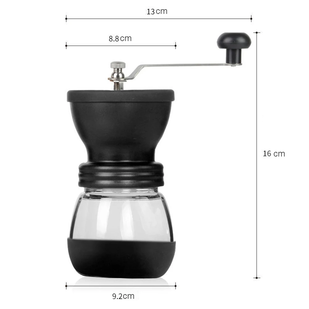 

Portable Manual Coffee Machine Grinder Mill Hand Crank Coffee Bean Grinder with Jar Household Crusher Coffee Bean Grinders Tools