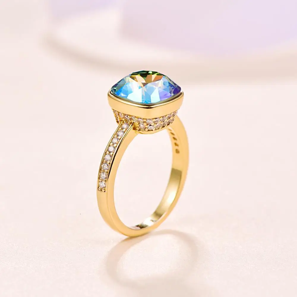Роскошные женские Кольца С Оригинальными кристаллами SWAROVSKI Новые Модные