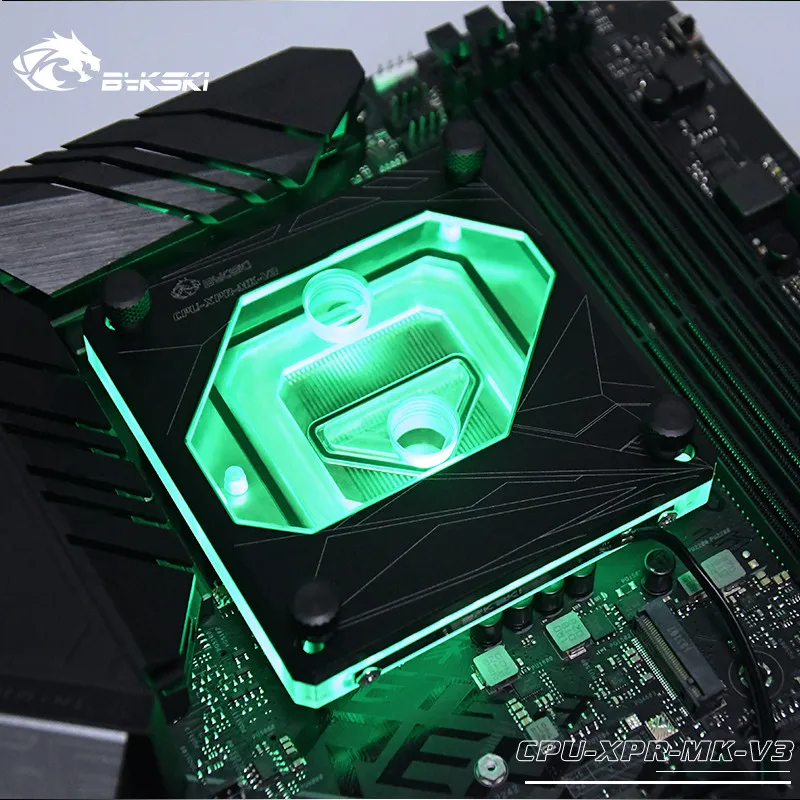 Bykski Процессор воды блок для INTER I7 LGA 115x2011 2066 1366 5V ARGB/12 V RGB AURA SYNC Процессор-XPR-A-MK-V3
