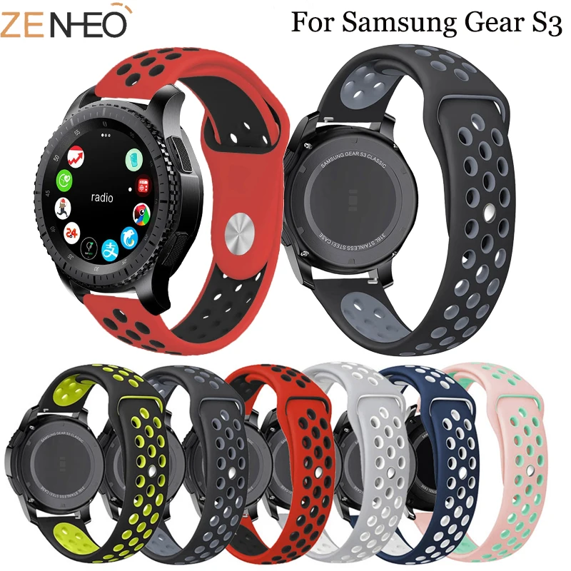 22 мм силиконовый ремешок для Galaxy Watch 46 высококачественный спортивный Samsung Gear S3