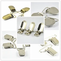60 pcs silver antique bronze metal oval roundheart baby pacifier clip suspender sewing tool