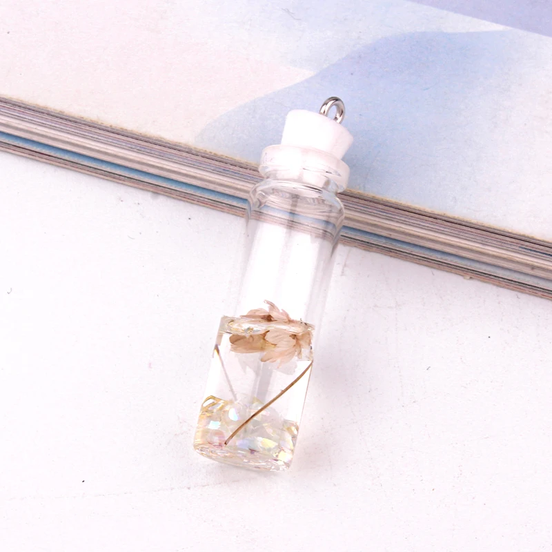 5 шт. милое высушенное растение бутылка с цветами украшения из смолы DIY ювелирных