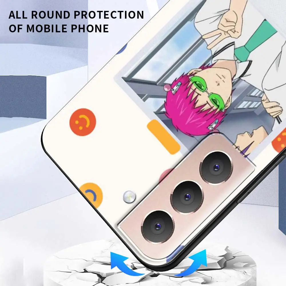 

Silicone Case Coque For Samsung Galaxy S21 Ultra S20 FE 5G S10e S10 S8 S9 S20 Plus S7 Saiki Kusuo Anime Soft Shell Cover Fundas