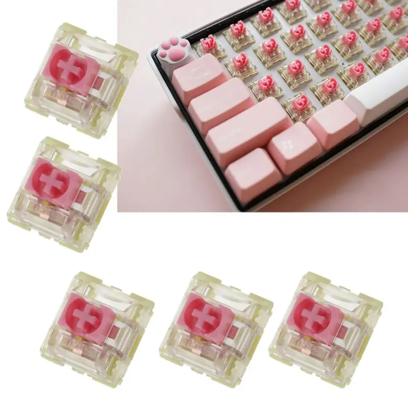 

5pcs/pack TTC Pink Switch Mechanical keyboard Switch 3pin 100 Million Lives