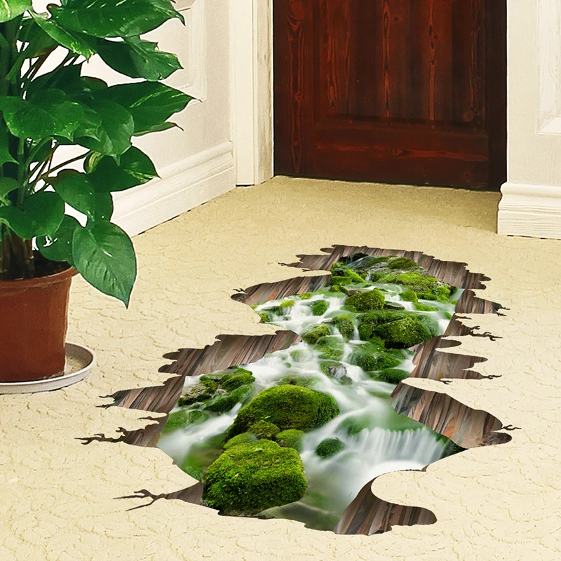 3D трехмерный моделирование кирпичная стена наклейки общежитие для пола в