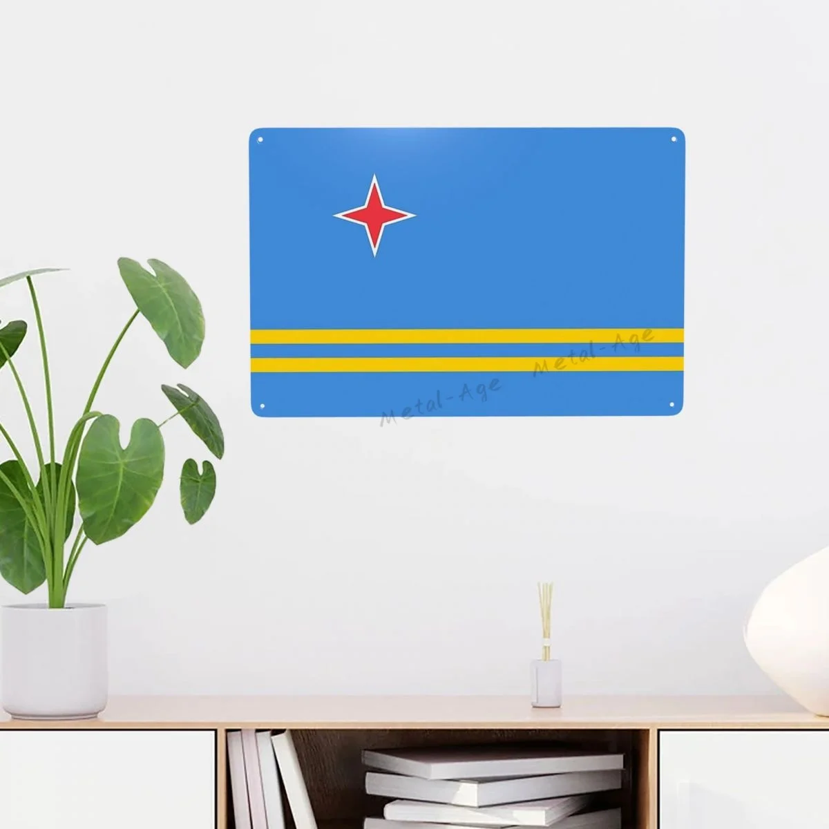 

National Flag Metal Tin Signs Aruba Gifts Stickers Products Vintage Iron Painting Plate Garage Room Home Decor Wall Arts