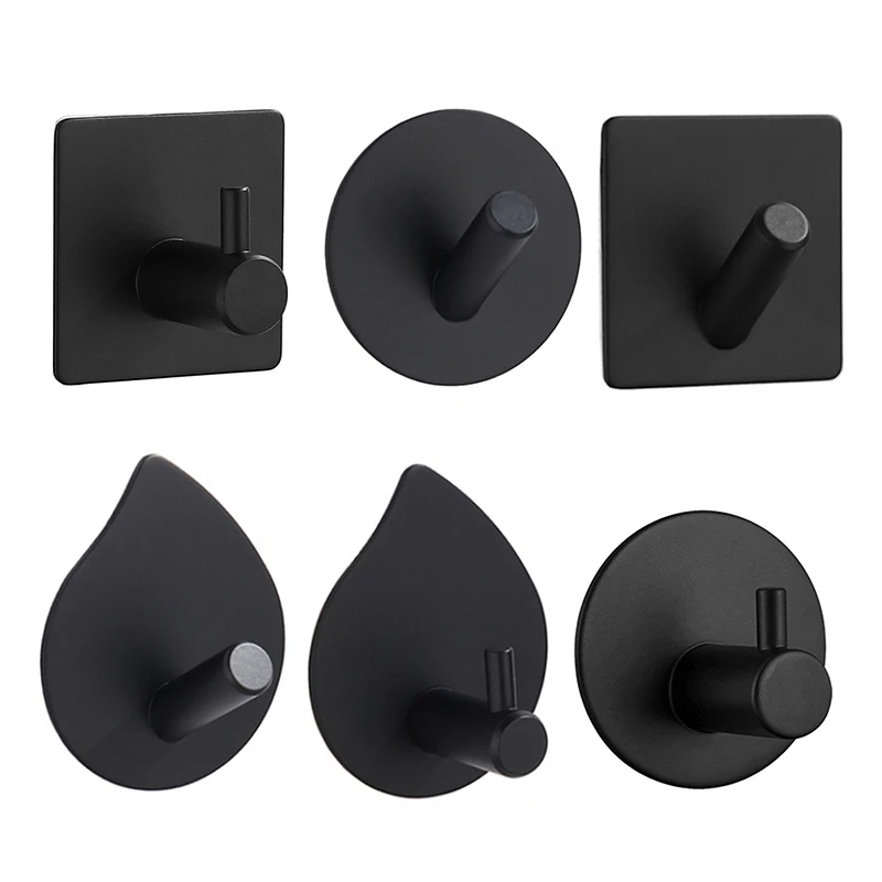 

Kitchen Organizer Hook Bathroom Towel Hanger StainlessSteel High-end Hook Self Adhesive Wall Hooks Bag Key Holder Clothes Hanger