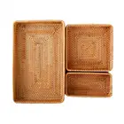 Корзина для хранения Экологически чистая большая емкость из ротанга чехол для хранения для организации домашнего хранения корзин