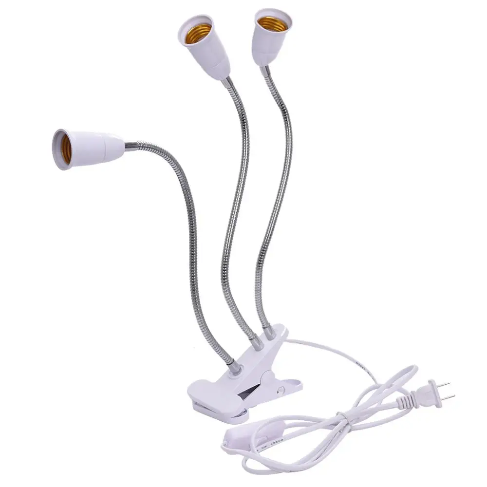 3 Types Indoor Flower LED Gooseneck Plant Grow Light Bulbs Greenhouse Growth E27 Lamp-Bases Lighting Desk Clip Holder EU/US Plug