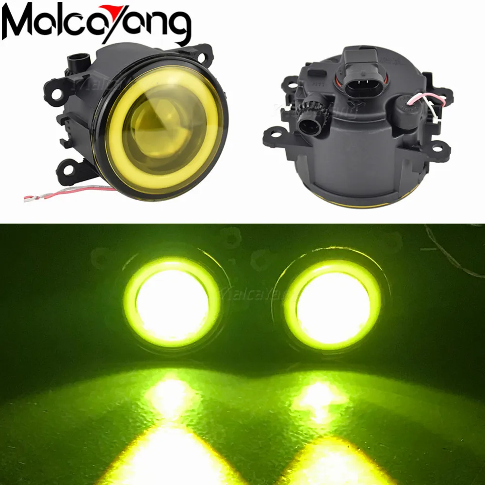 

2x (Left+Right) Angel Eye Fog Lamps LED Lights white For Renault LOGAN Saloon LS 2004-2015 For Dacia Logan 2004-2015