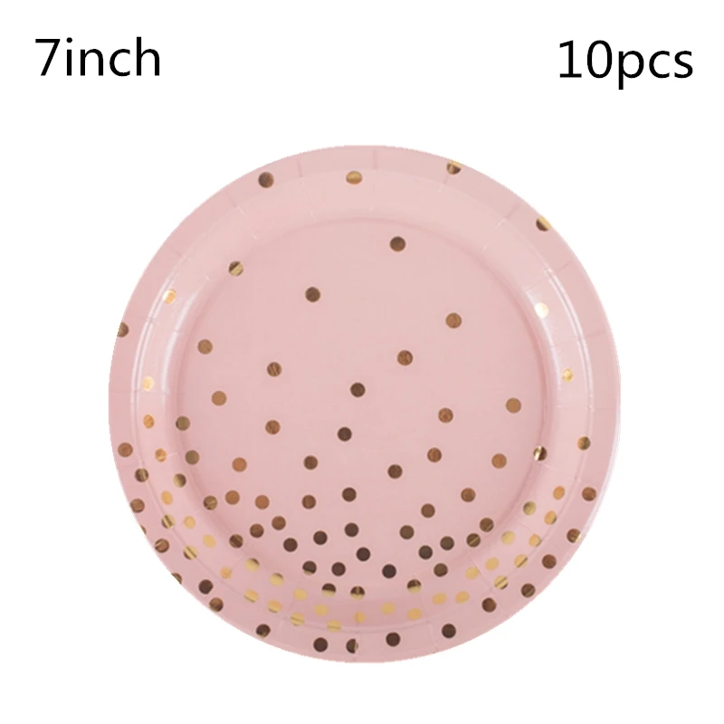 10pcs plate LISM 40 шт./компл. Красочные Dot бумажные чашки и тарелки Декор на свадьбу День рождения Baby Shower фестиваль для детей столовая посуда все для праздника - Цвет: 10pcs plate