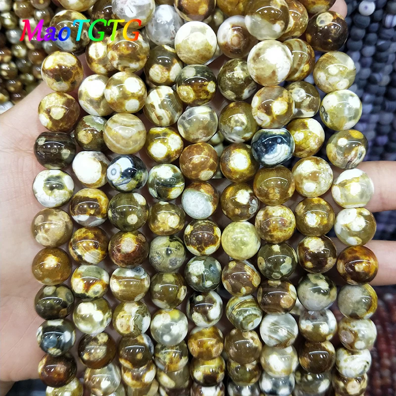 Натуральный огненный Агаты Круглые бусины для изготовления ювелирных изделий