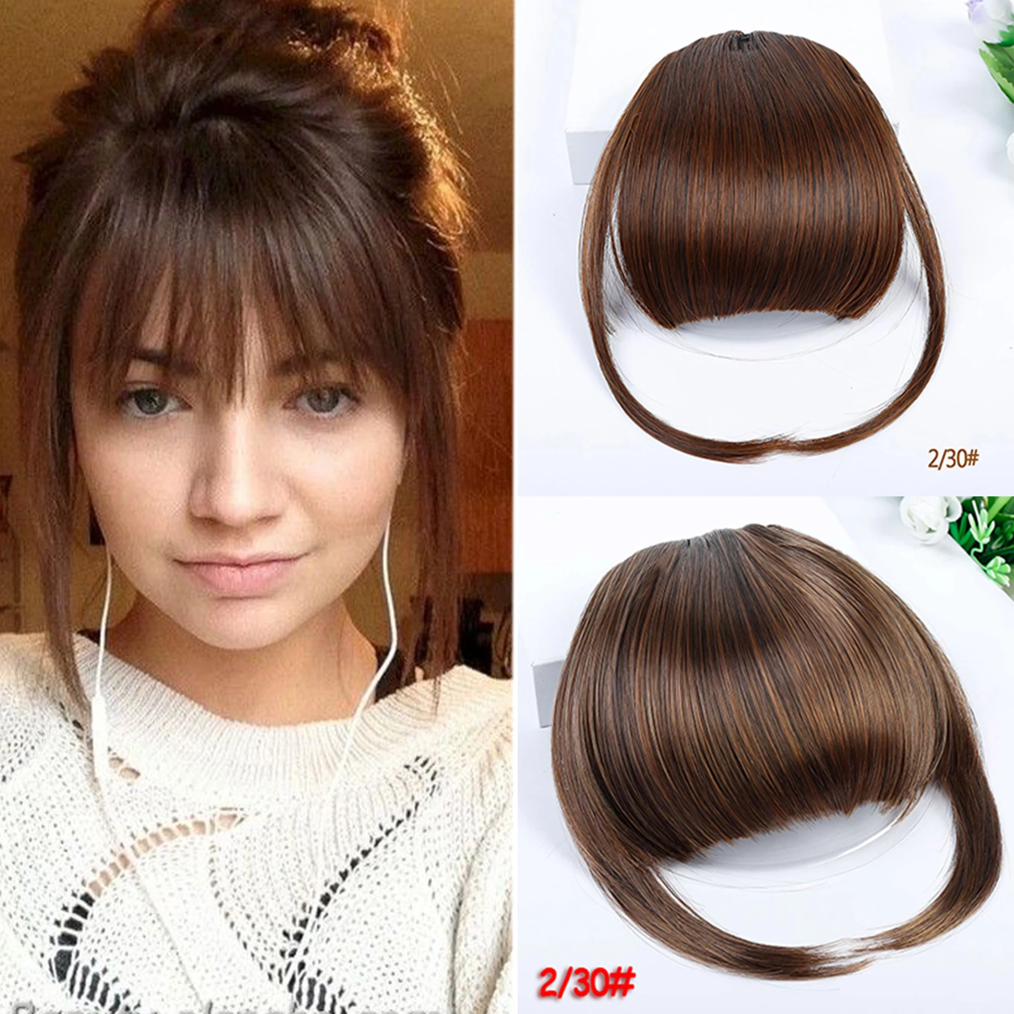 TALANG синтетические волосы челки Прямые Реми натуральные с бахромой для модных