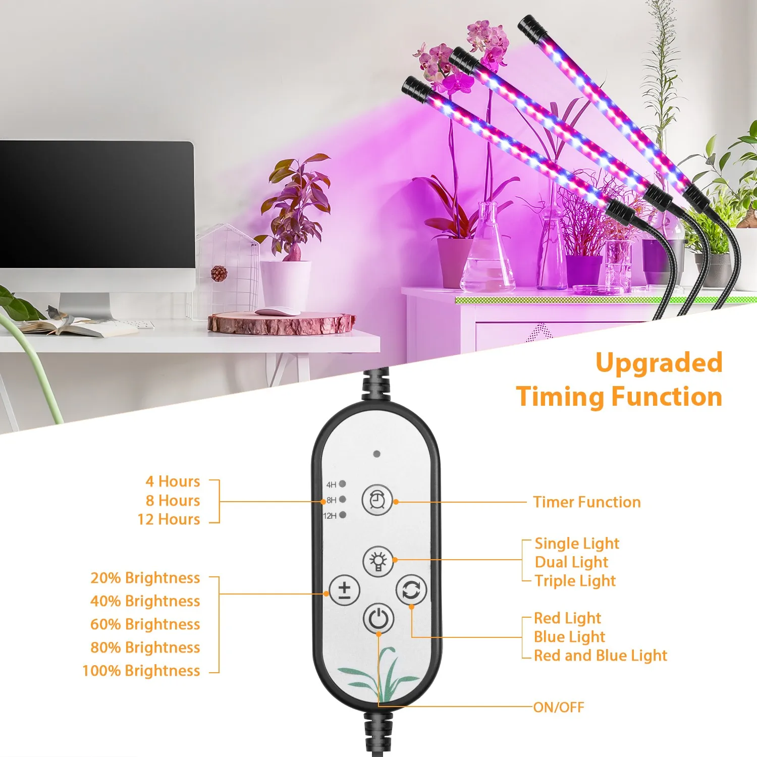 

LED Grow Light USB Phyto Lamp Full Spectrum With Control For Plants Seedlings Flower plantas Grow Box Home Use