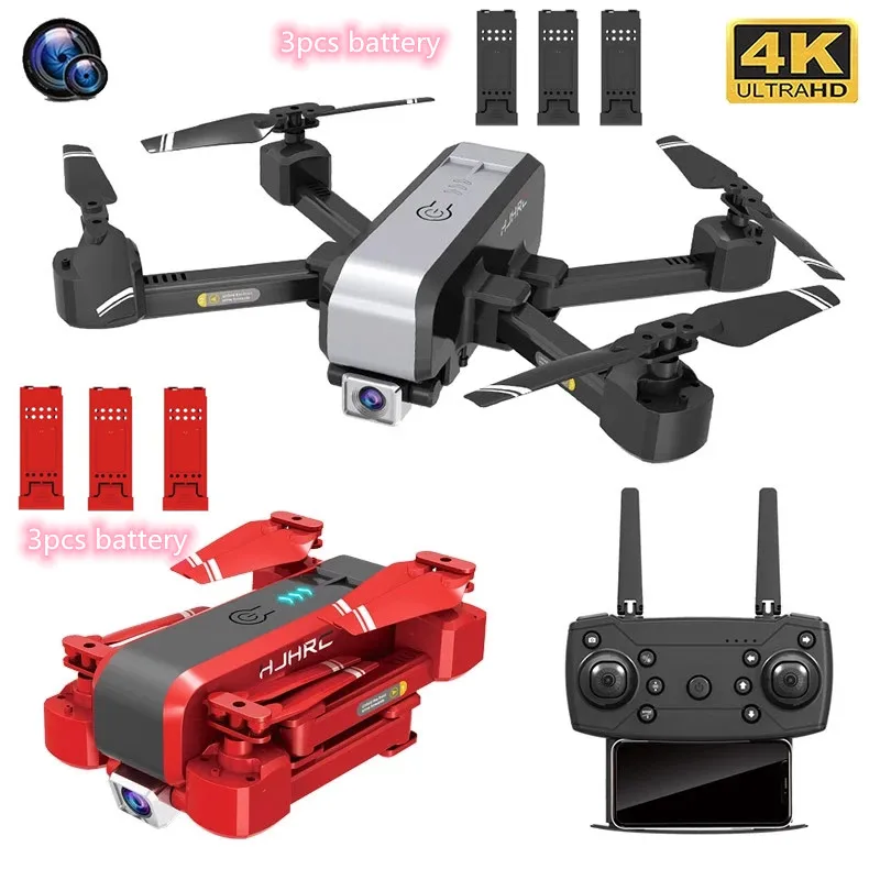 

New Aerial Photography WIFI FPV Drone With 4K HD Dual Camera Altitude Hold One Key Return Quadcopter 3PCS Battery Aircraft Gift