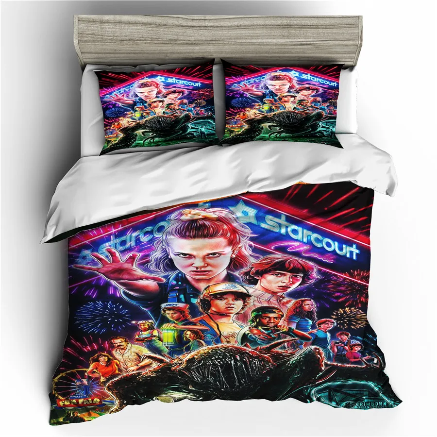 

A Bedding Set 3D Printed Duvet Cover Bed Set Stranger Things Home Textiles for Adults Bedclothes with Pillowcase #SNT13