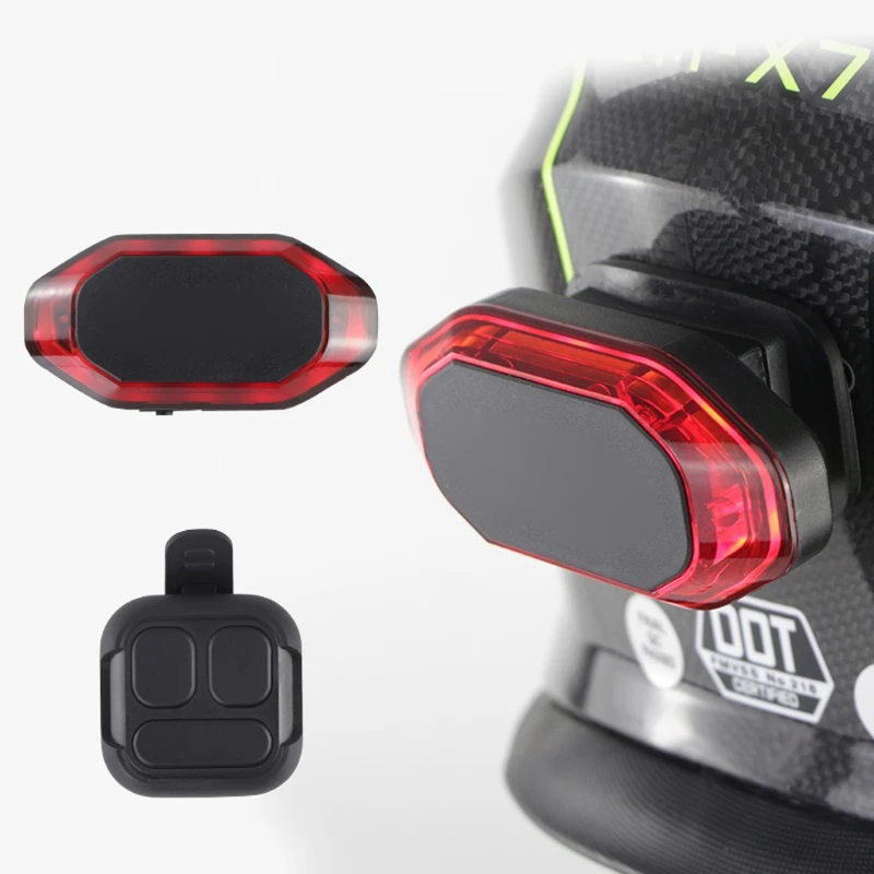 

Wireless Remote Control Motorcycle Helmet Light Helmet Smart Light Bike Tail Light with Turn Signals Safety Warning