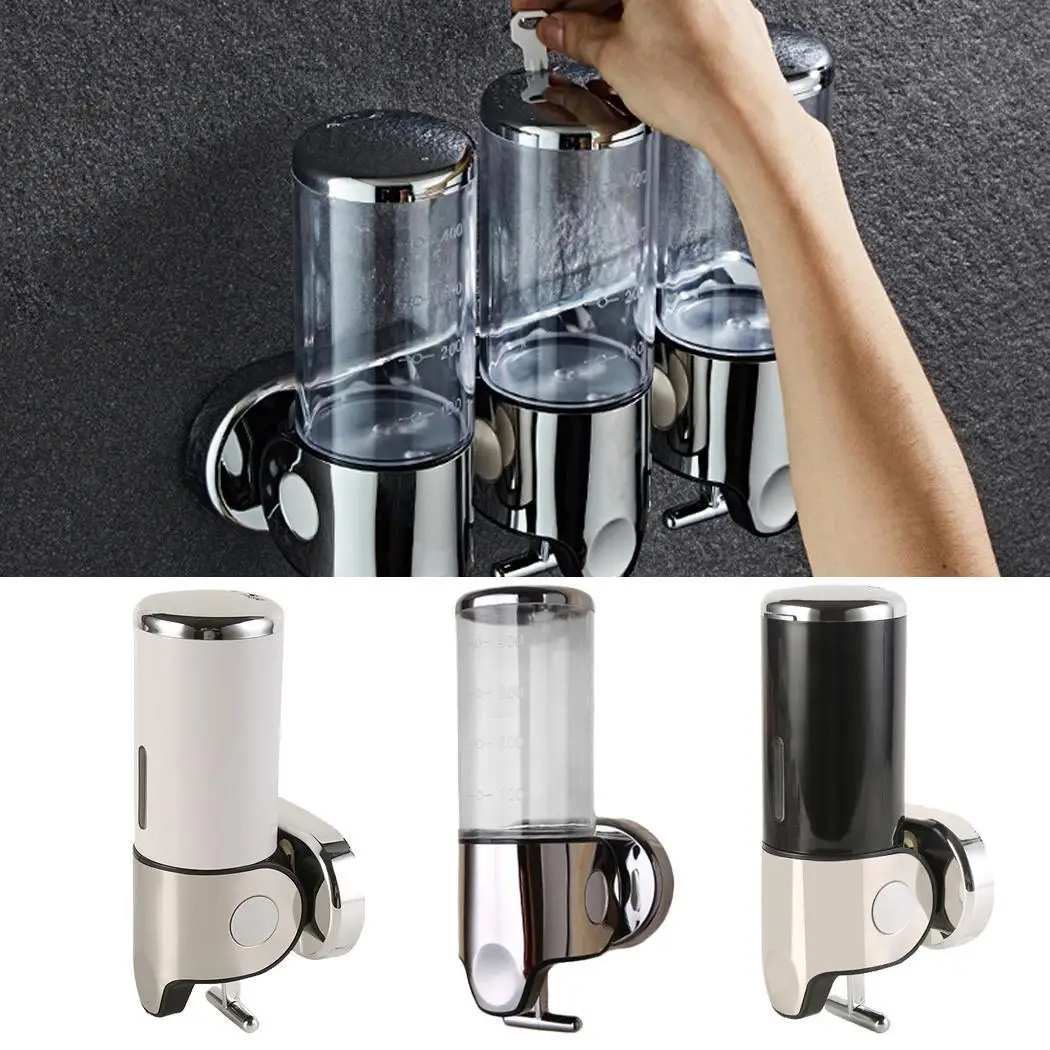 Прочный практичный тяга и пресс настенный прозрачный/черный/белый дозатор мыла