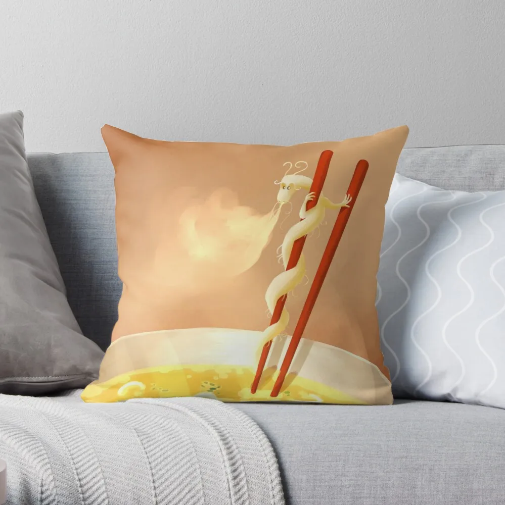 

Noodle dragon Throw Pillow Cushion Cover Polyester throw pillows case on sofa home living room car seat decor 45x45cm