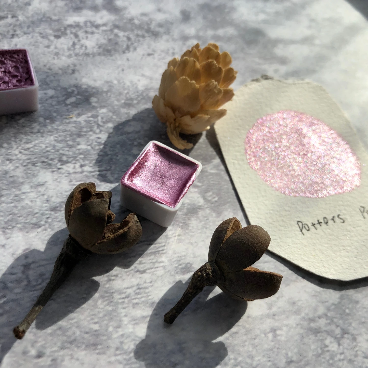 Половинная сковорода цвет воды ручной работы сделай сам Potters розовый одиночные