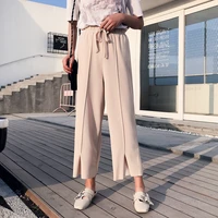 womens casual drapery wide leg pants womens summer new style is thin and loose high waist thin section non wrinkle straight pa