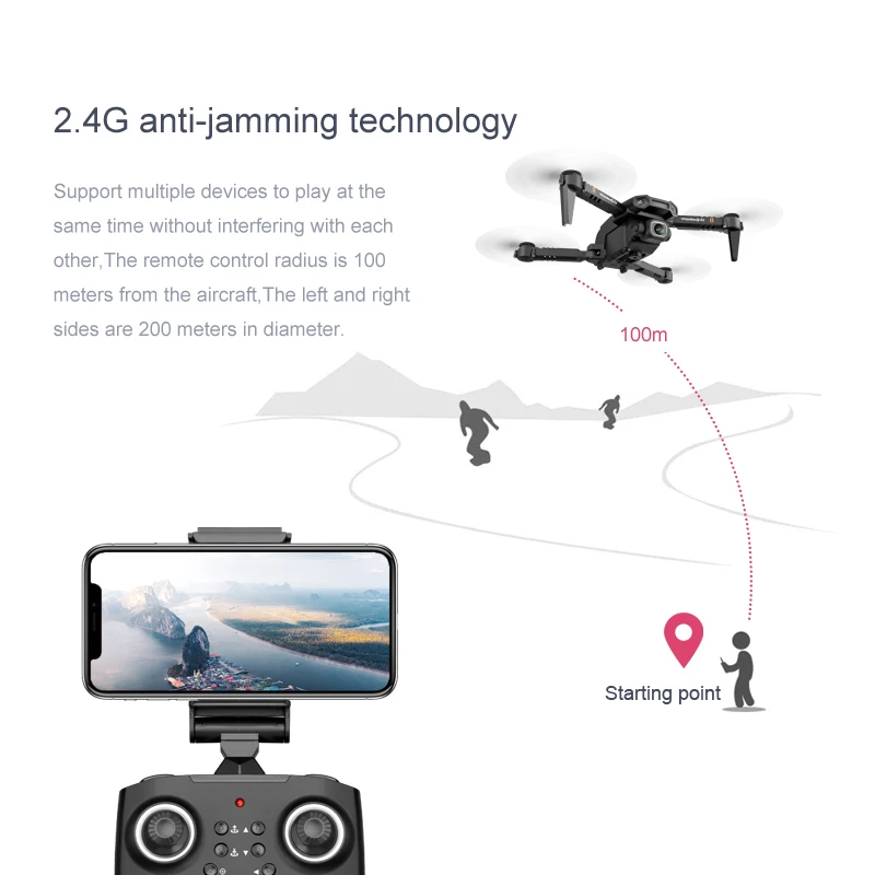 Новинка 2020 XT6 Дрон с двумя объективами 4k высокой четкости аэрофотосъемка