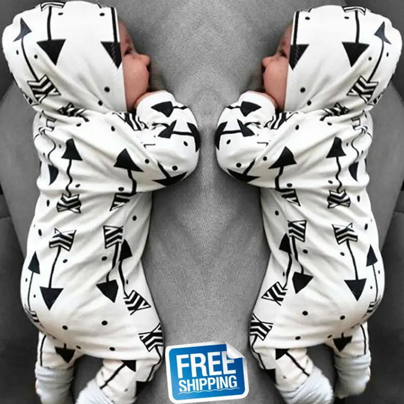 Emmababy Одежда для новорожденных мальчиков и девочек комбинезон с капюшоном| |