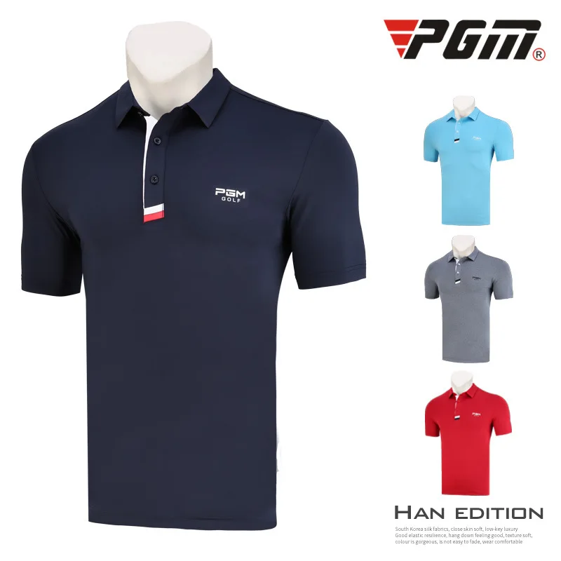 Мужская футболка PGM Golf с коротким рукавом летняя дышащая Спортивная