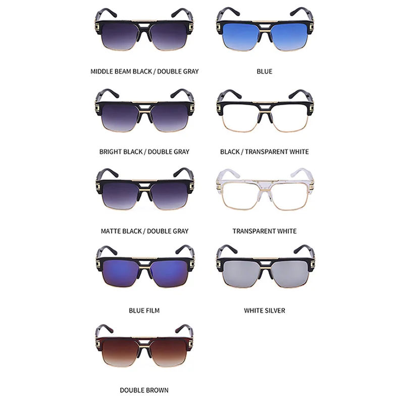 

Emosia Mirrored Retro Vintage Square Designer Sunglasses Men Oversized Fashion 2021 Sun Glasses Classic Luxury UV400 Eyewear