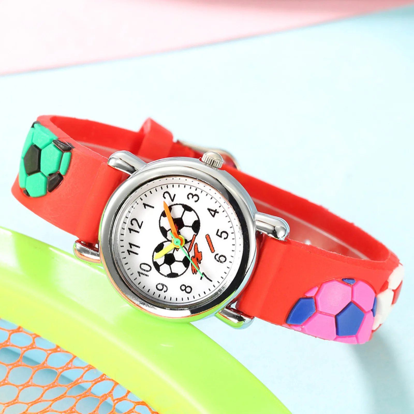 

Relogio Infantil Children Watches Fashion Sports Football Pattern Casual New Waterproof Wrist Watch Quartz Watch F3
