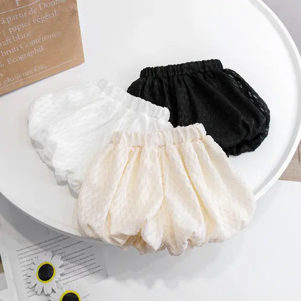 

VIDMID Girls Summer Shorts lovely bubble lantern pants children's Korean version foreign versatile hot shorts P6059