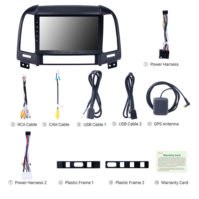 Автомагнитола Seicane Android 10 0 с GPS Навигатором автомобильный проигрыватель для 2005 2012