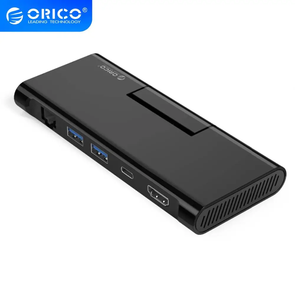 ORICO USB C концентратор типа для 3 0 Type HDMI совместимый RJ45 4K видео 1 с подставкой Huawei 10 P20