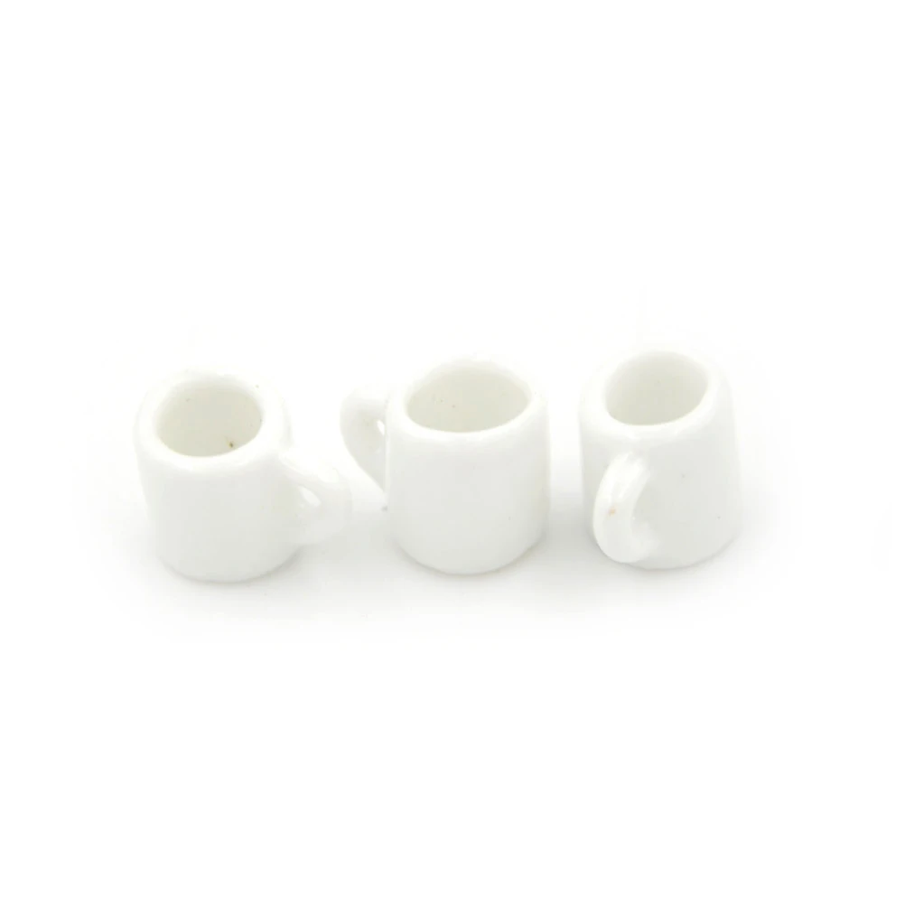 KittenBaby 1:12 White Cups Mugs Dolls House Miniature Accessories