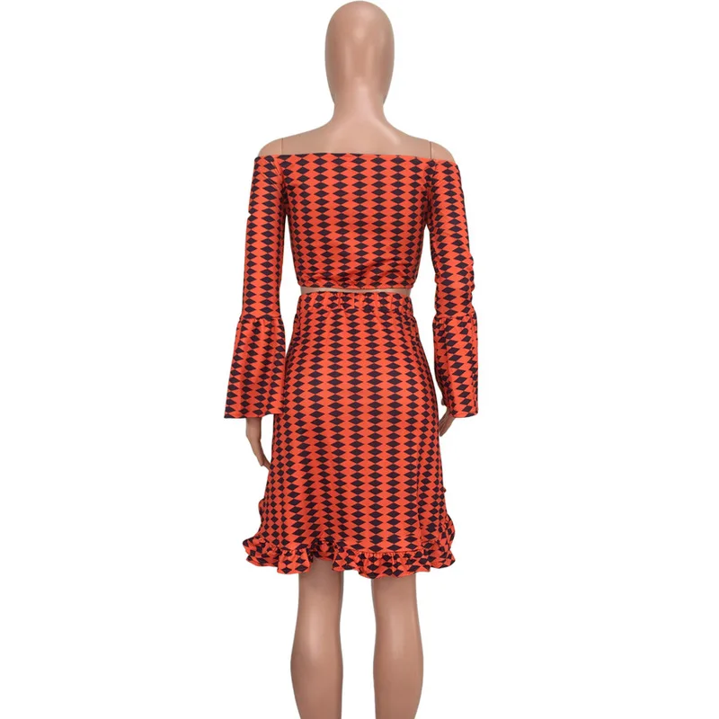 Женский клубный костюм с юбкой миди Привлекательный комплект из двух предметов