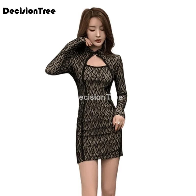 

2022, китайское сексуальное платье-Ципао, сексуальное платье-Ципао, прозрачное атласное платье с вырезами, элегантное вечернее платье для ноч...