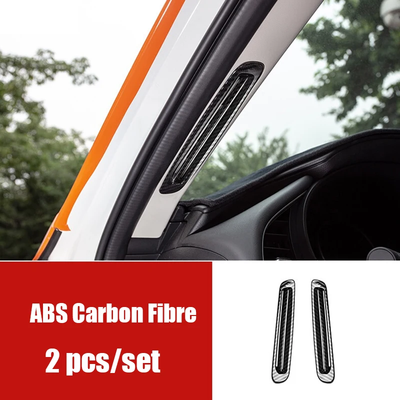 

Car Door Window Column Air Condition Outlet Vent Frame Cover Trim Matte/ Carbon Fibre Shell for Mazda 3 2019 2020 Accessories