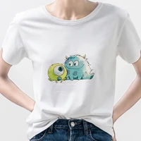 ropa aesthetic clothes monster university printed womens t shirts short sleeve oversize t shirt disney tshirts for top brand