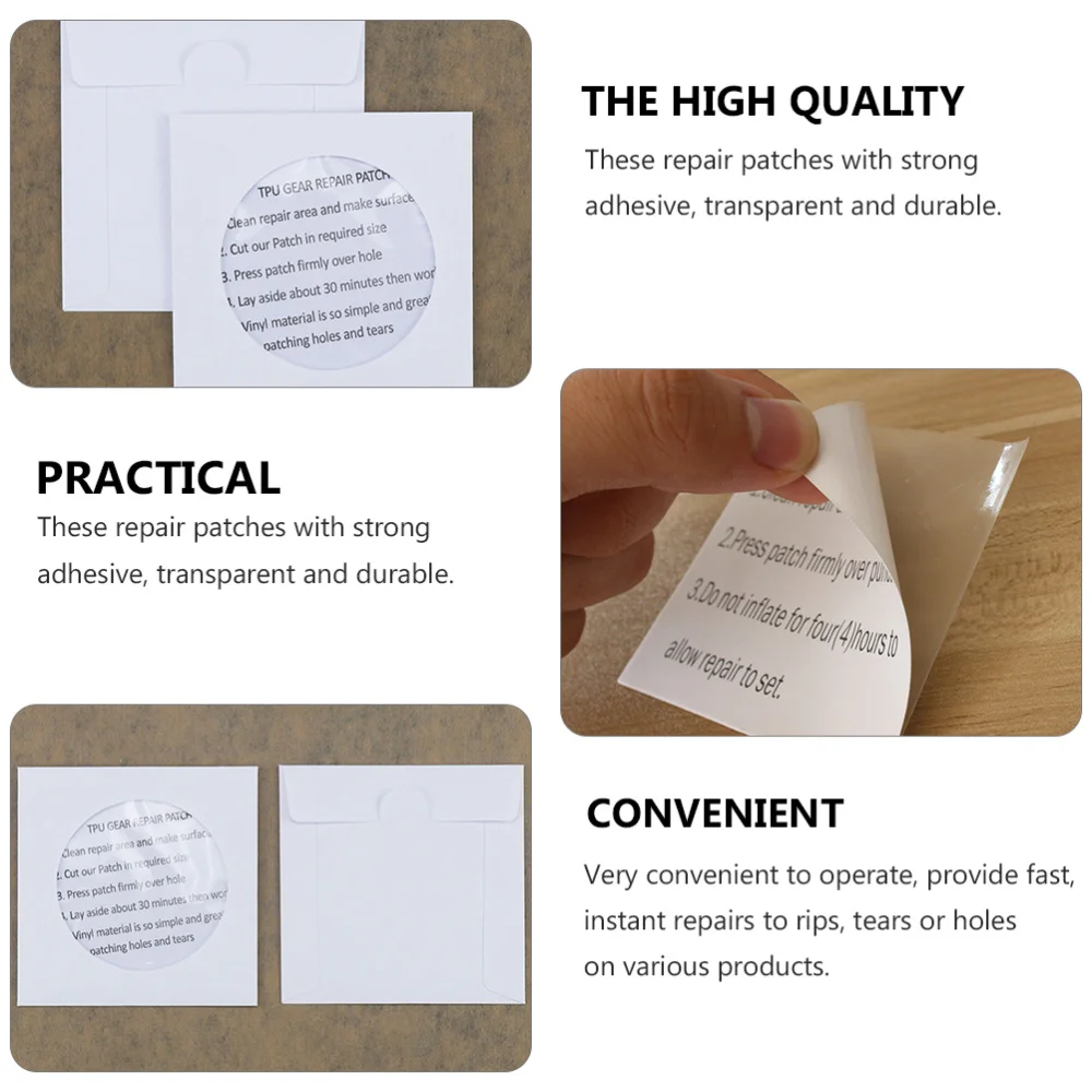 

5pcs Tpu Self-adhesive Patches Air Mattress Swimming Pool Repair Patch