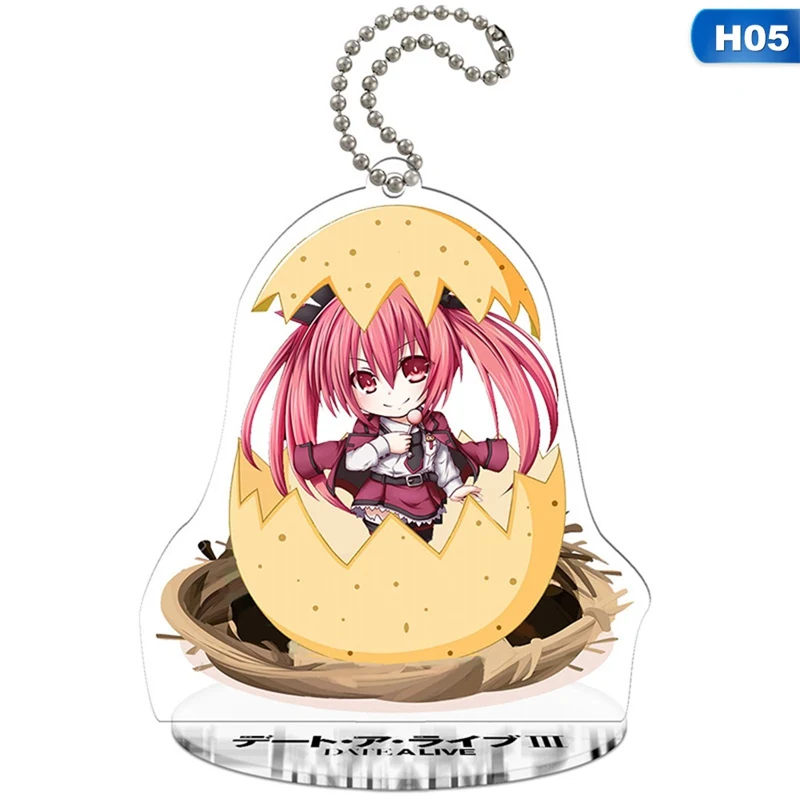 Anime Key Chain Date A Live Yoshino Cosplay Acrylic Keychain Yatogami Tohka Tokisaki Kurumi Pendant Chaveiros Llaveros | Украшения и