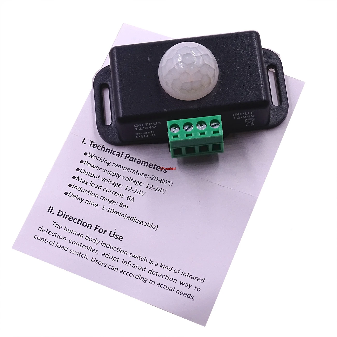 DC 12V 24V 8A автоматический переключатель датчика движения PIR ИК инфракрасный детектор выключателей света модуль для светодиодной полосы света лампы