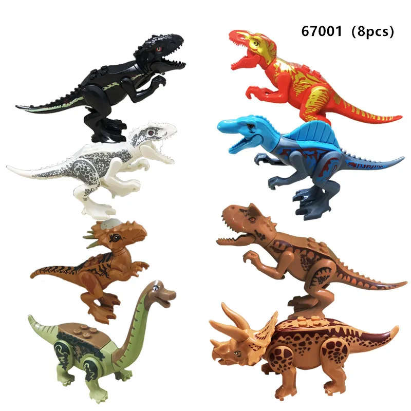 Детские строительные блоки 8 шт. Парк Юрского периода игрушки динозавров для