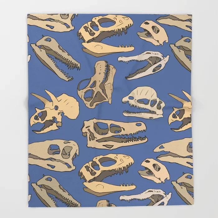 

Dinosaur Cartoon Throws for Sofa Cute Design Paleontology Blankets Christmas Decorations for Home Custom Blanket