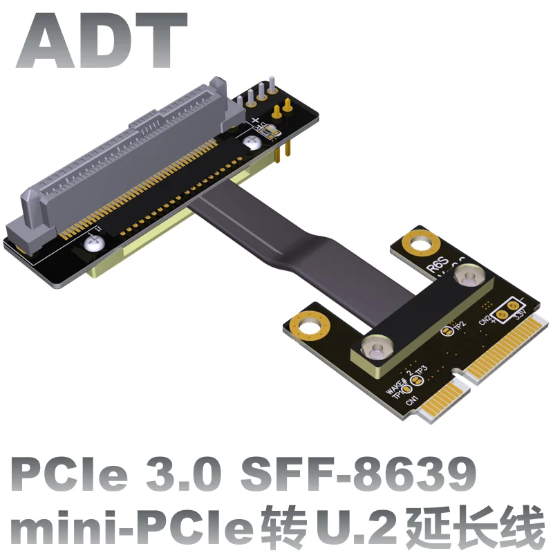 

Data Gen3.0 Cable For U.2 NVME SSDRiser U.2 Interface U2 to M2 key a.e. SFF-8639 mini Pcie NVMe Solid State Transfer Extension