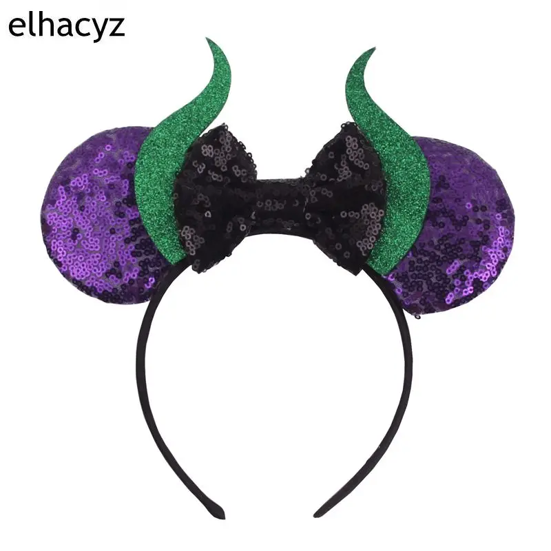

1PC Hallowen Devil Horn Hairband For Girls Women Halloween Festival Mouse Ears Headband Trendy Party Headwear Hair Accessories